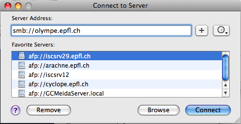 Finder Connect-to-server Dialog